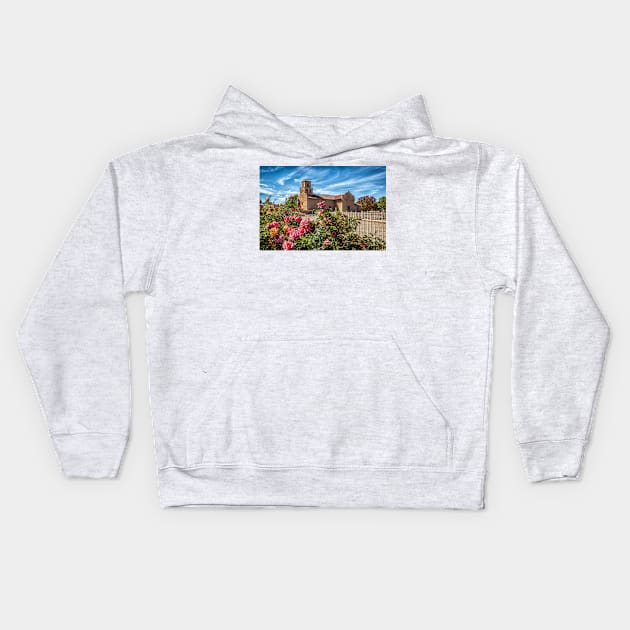 The Santuario de Nuestra Señora de Guadalupe Santa Fe New Mexico Kids Hoodie by Gestalt Imagery